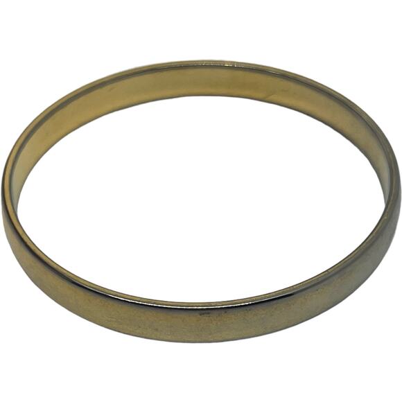 Vintage Monet Gold Tone Bangle Bracelet Classic 80s Minimalist Designer - Picture 7 of 16